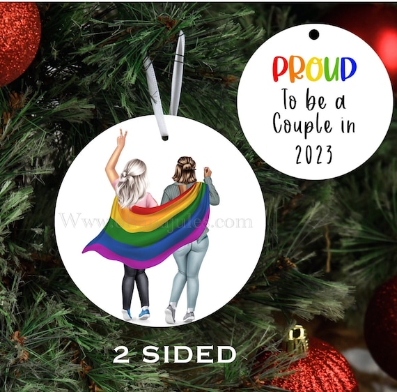 LGBT, LGBTQ,Straight pride, Pride, Rainbow, Gay, Lesbain, ornament, Persoanlized ornament. Love is Love, Mr and  Mr. Miss and  Miss, Proud