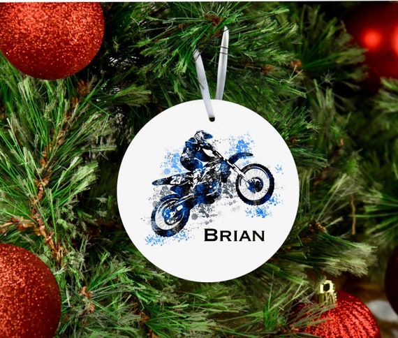 Motocross Motorbike, Ornaments, Christmas, Motocross Ornament, Dirt Bike, Personalized ornament