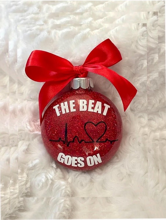 Personalized Heart Ornament, Pacemaker Ornament, ICD Ornament, Heart Transplant Gift, Heart Survivor Gift, Cardiac Patient Christmas, Heart