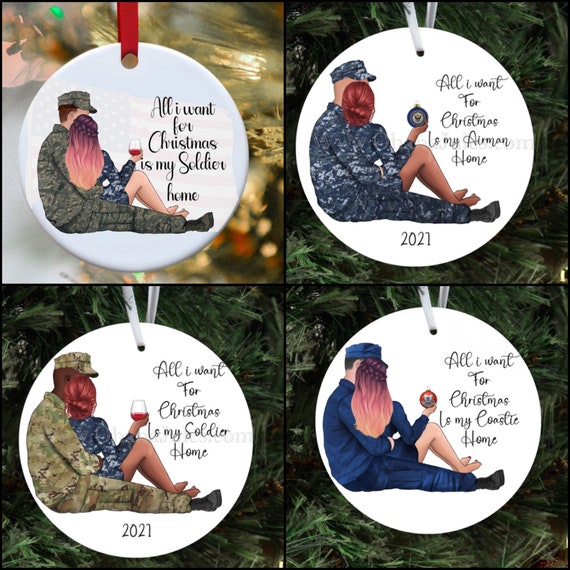 Military Ornament, Army Wife, Navy Wife, Air Force Wife. Marine Wife, Coastie Wife, Coast Guard Wife, Military Girlfriend