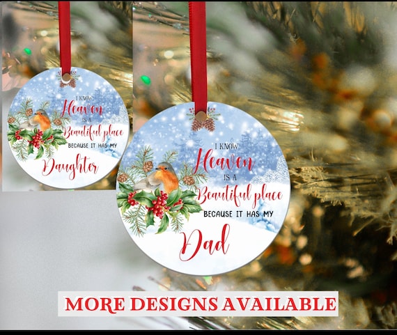 Memorial, Remembrance ornament, In memory ornament, In Heaven Ornament, Christmas ornament, Memorial Gift, Custom Christmas