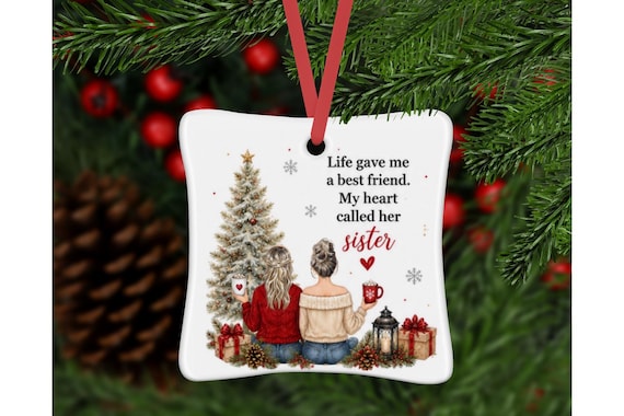 Personalized Best Friend Ornament ,Custom Friendship Gift, Best Friend Gift, Best Friend Ornament, Miles Apart Ornament, Personalized Gift