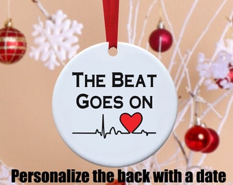 Pacemaker, Pacemaker Ornament, ICD, heart Ornaments, Personalized Ornament, Glass Ornaments, Heart, Christmas ornament, Ornament,