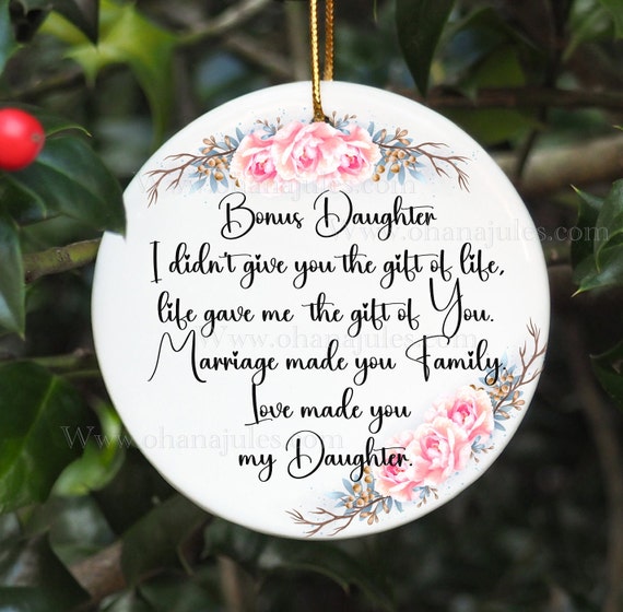 Daughter-in-law, Son, Daughter, Christmas ornament, Ornament, Personalized Ornament. Bonus daughter