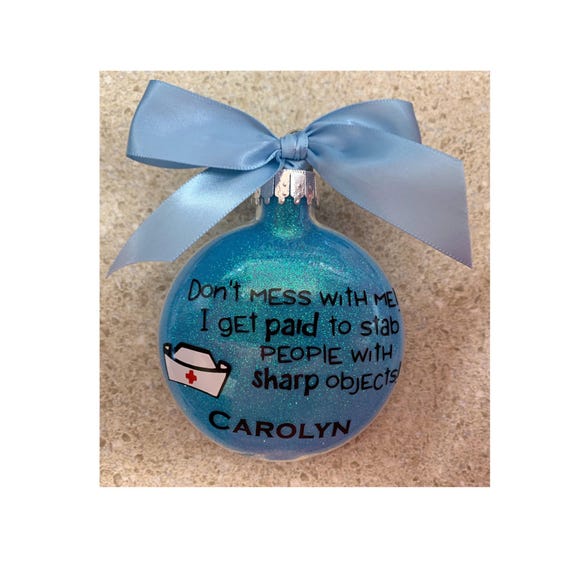 Nurse Christmas Ornament, Personalized Nurse Gift, Christmas Tree Ornament, Nurses Gift, Gift for nurse, Christmas Ornament, Christmas