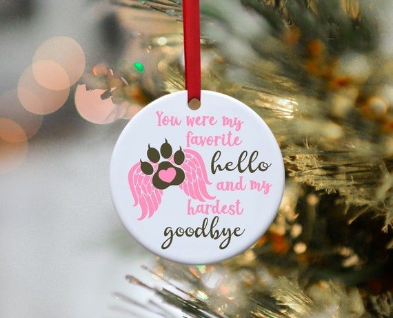 Pet memorial ornament, Paw print ornament, Personalized pet keepsake, Dog memorial ornament, Cat memorial ornament, Pet loss remembrance,