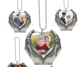 Personalized Photo Ornament, Heart Photo Keepsake, Memorial Gift Ornament, Christmas ornament custom, Personalized Photo Memorial Ornament
