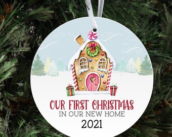 New home, home, 1st year in our new home, First Home, First year in our new home, ornament, Christmas ornaments, personalization ornaments