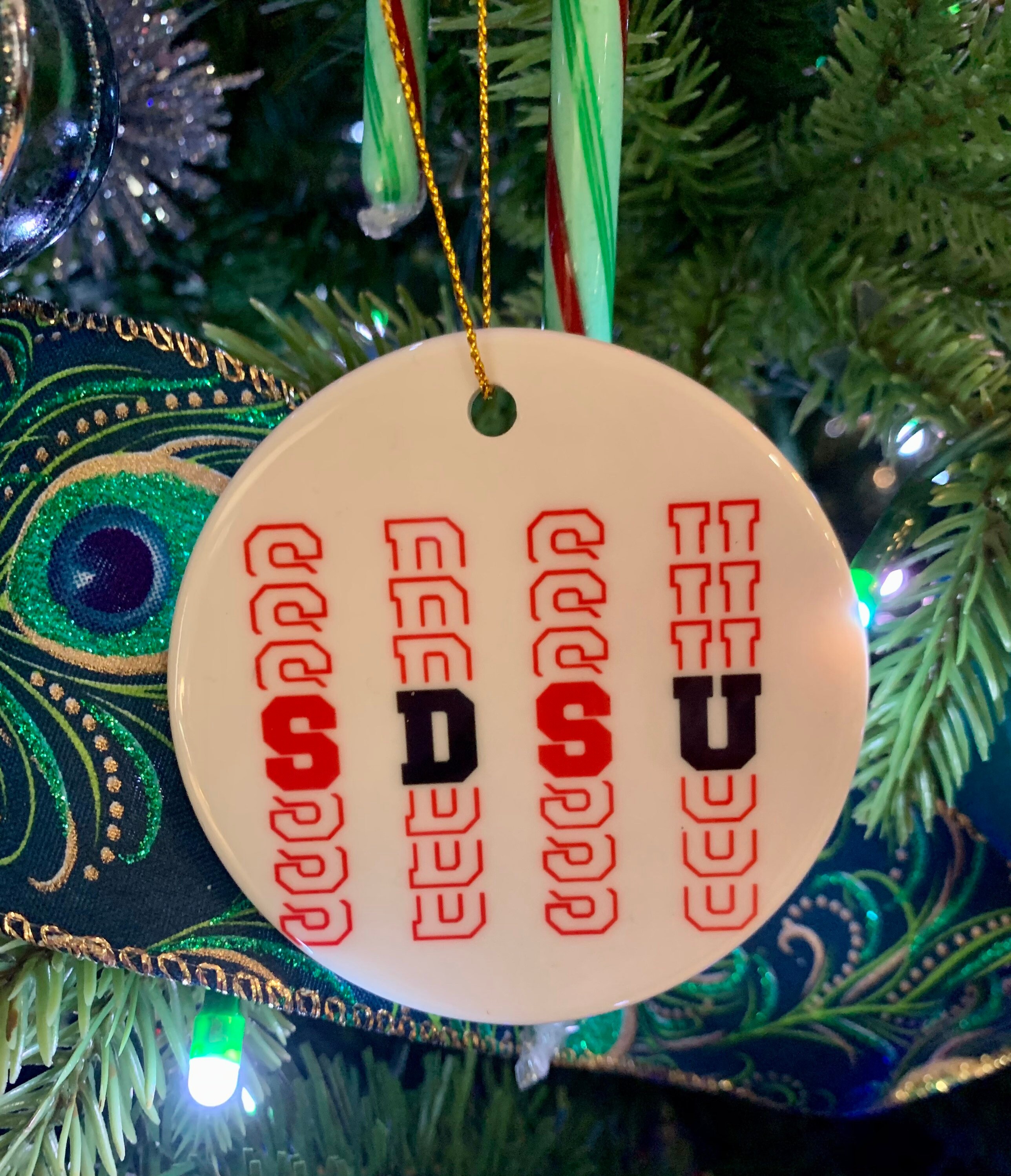 SDSU college ornament Christmas Etsy