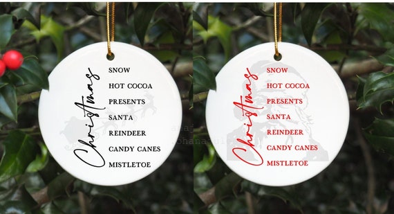 Santa, Reindeer, Mistletoe, Candy Cane, Ornament, Personalized Ornament , Christmas 2022