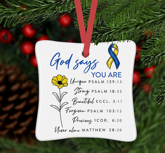 Awareness ornament, Ribbon ornament, Personalized gift, Faith ornament,Encouragement gift,Gift for friend, Personalized faith gift