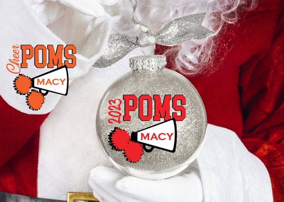 Cheer Coach, Coach, Cheer Ornament, Coach Ornament, Sports, cheerleader, Cheer Team, Ornament, Team Ornament, Poms