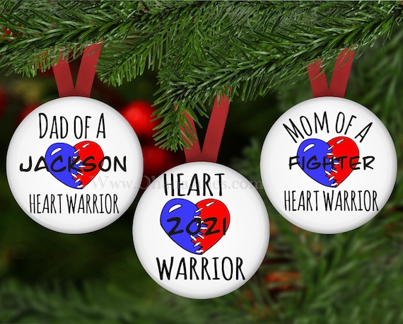 Heart Warrior, Heart Transplant, Heart recipient, Christmas Ornament, Ornament, Personalized Ornament