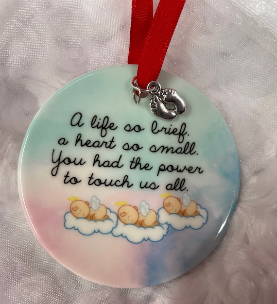 Personalized Baby Loss Ornament, Infant Loss Memorial, Miscarriage Remembrance Christmas Keepsake, Remembrance Ornament, Baby Loss ornament