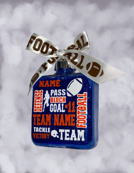 Personalized Football Ornament,  Team Ornaments, Custom Football Team Ornament, Football Christmas Ornament, Personalized Team Ornament