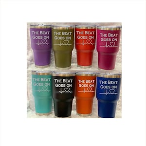 Regalo para trasplante de corazón, concienciación sobre el corazón, vaso grabado a láser, regalo para guerrero médico, recordatorio de hidratación, vaso, salud cardíaca, marcapasos