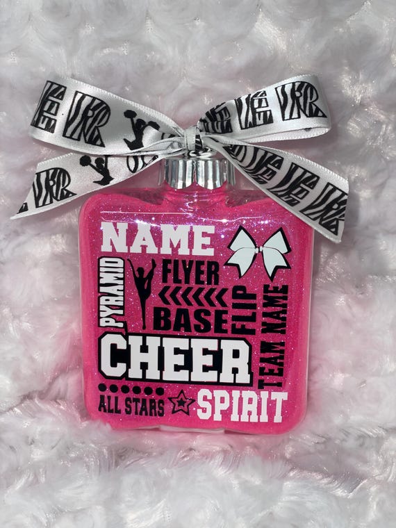 Custom Cheerleader Name Ornament, Personalized Cheer Ornament, Cheer Team Gift, End of Season Coach Gift, Christmas, Cheerleader, Cheer Team