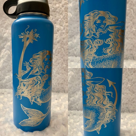 Mermaid Tumbler, Mermaid Flask, Mermaid, Aloha, Hawaiian, Water, Tea, Coffee, Water Bottle, Flask, Water
