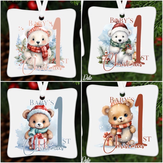 1st Christmas , First Christmas, Kids Ornament, Ceramic,Ornament. Glass Ornament Christmas . Reindeer, Christmas ornament, 2023
