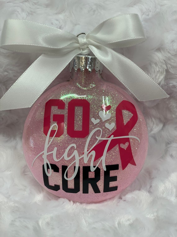 Breast Cancer , Glass Ornament, Ornament, Survivor, Christmas, Cancer Survivor, Breast Cancer Awareness