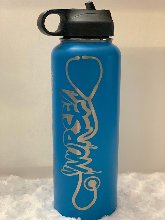 Nurse, Aloha, Hydro, Water Flask, Water Bottle, Hawaiian, Personalized, Water Bottle