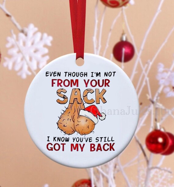 Funny Ornament, Christmas Ornaments, Christmas, Santa, Bff, rude ornaments
