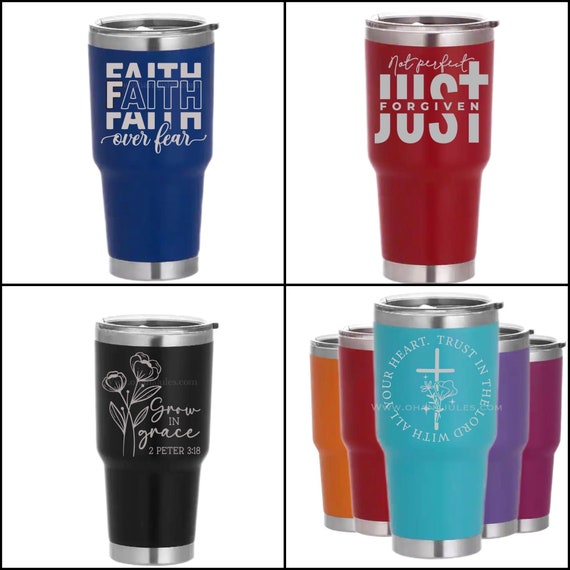 Faith, religion, Christian Gifts,Tumbler engraved Tumbler, Trust in the Lord, Cross, tumbler, Water Bottle, Flask, Water