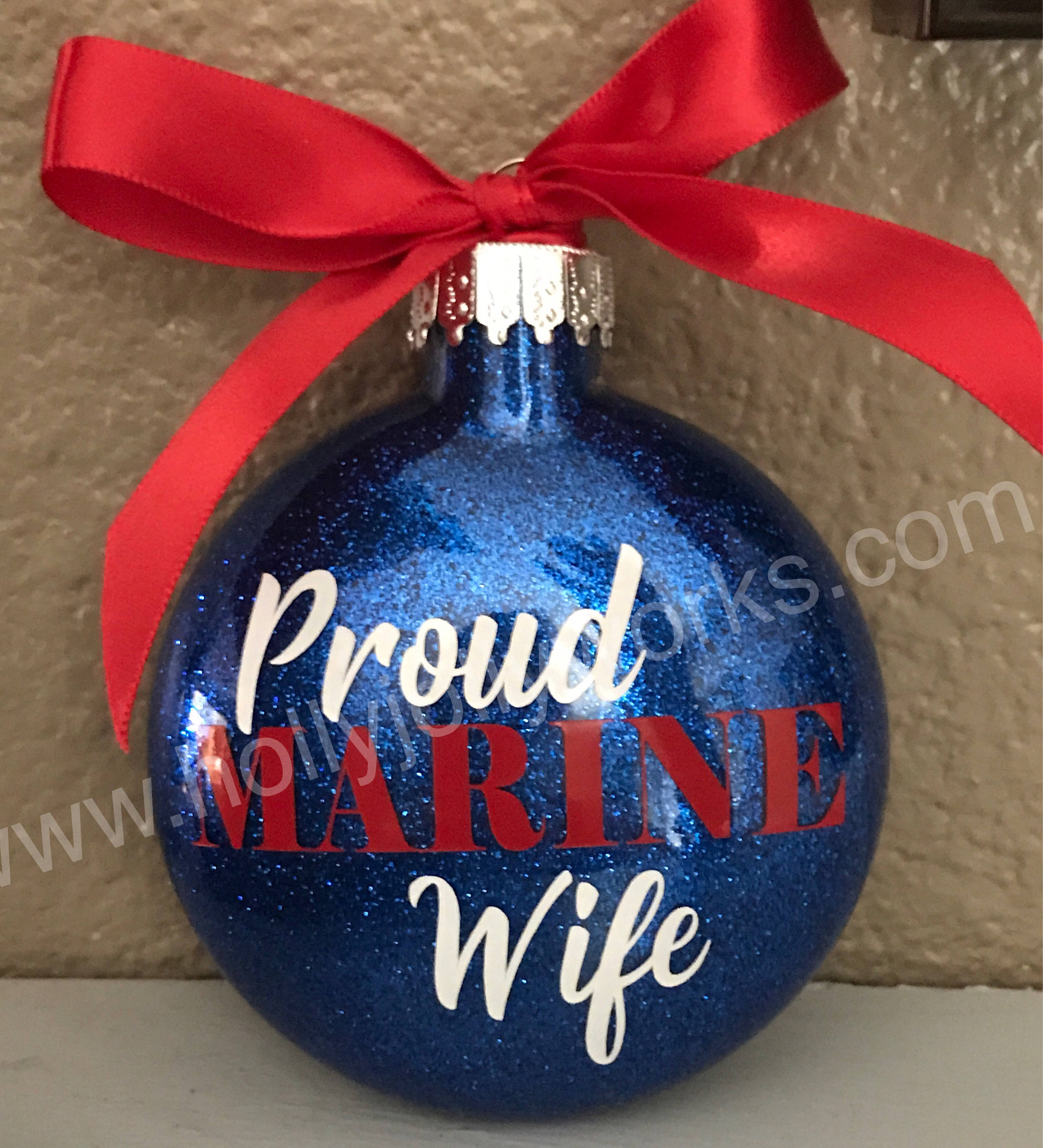 Marine ornament, Marine Ornament, Marine Wife, Marine Mom