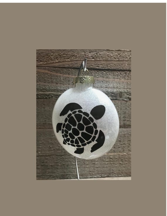 Honu, Turtle Ornament, Hawaiian Ornament, Glass Ornament, Ornament, Personalized Ornament, Hawaiian Gifts