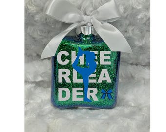 Cheerleader Ornament, Personalized Cheer Ornament, Custom Cheerleader Christmas Ornament, Team Cheer Gift, Ornament for Cheerleader, Cheer