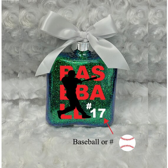 Baseball Ornament, PersonalizedBaseball Ornament, Custom Baseball Christmas Ornament, Team Baseball Gift, Ornament forBaseball player, Cheer