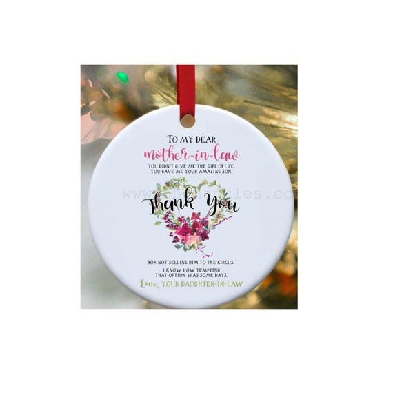 Funny In-Law Ornamen, Mother, Son, or Daughter-in-Law Ornament, Personalized Ornament, Christmas ornament, Funny ornament,mother-in-law gift