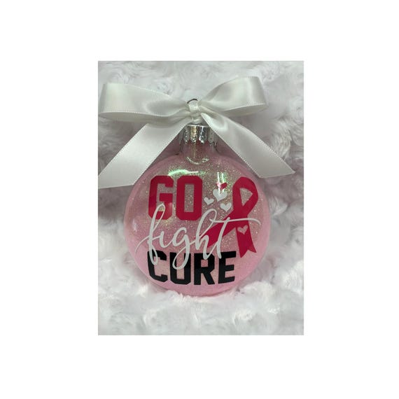 Breast Cancer , Glass Ornament, Ornament, Survivor, Christmas, Cancer Survivor, Breast Cancer Awareness
