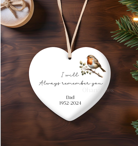 Ceramic Memorial Ornament, In Memory Ornament, Customer Remembrance Ornament,  In Loving Memory Gift Idea, Ornament, Christmas Ornament
