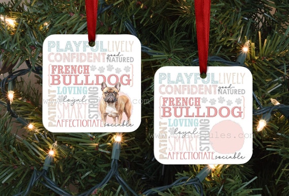 Frenchie ornament, French Bulldog Ornament, Frenchie, French bulldog art, Christmas ornament, Ornament, Dog, Bulldog, Pet ornament, Frenchie