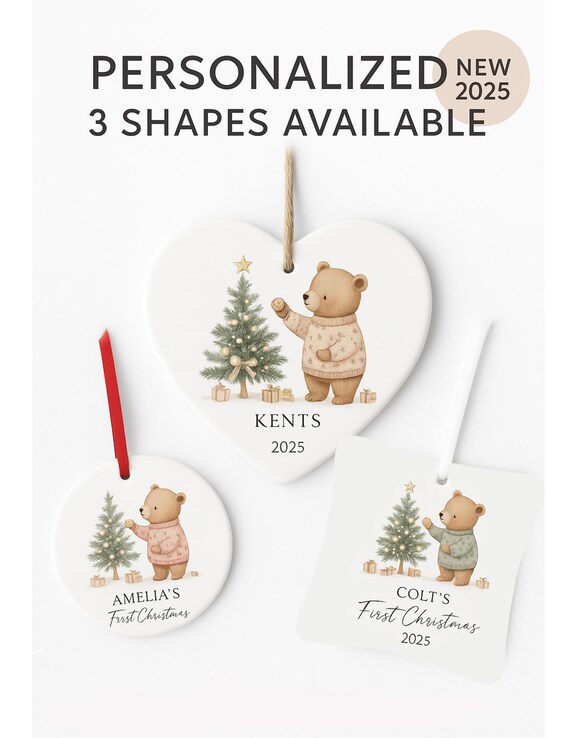 Baby’s First Christmas Ornament, First Christmas Ornament, Personalized Ornament, Custom Baby Ornament, Keepsake Ornament, Baby Christmas