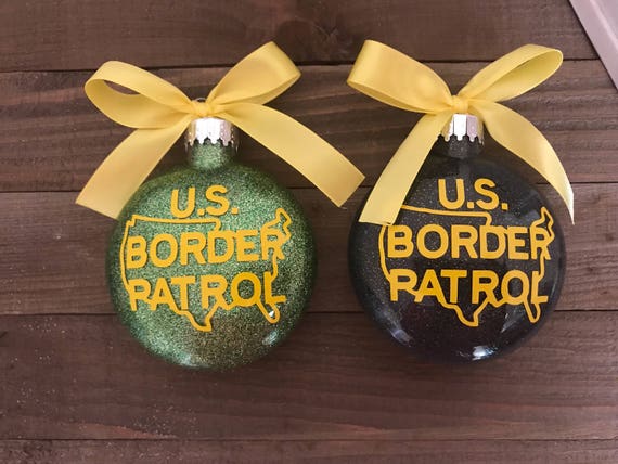 Personalized Border Patrol Ornament, US Border Patrol Christmas Ornament, CBP Gift, Border Patrol Agent Gift, Law Enforcement Gift