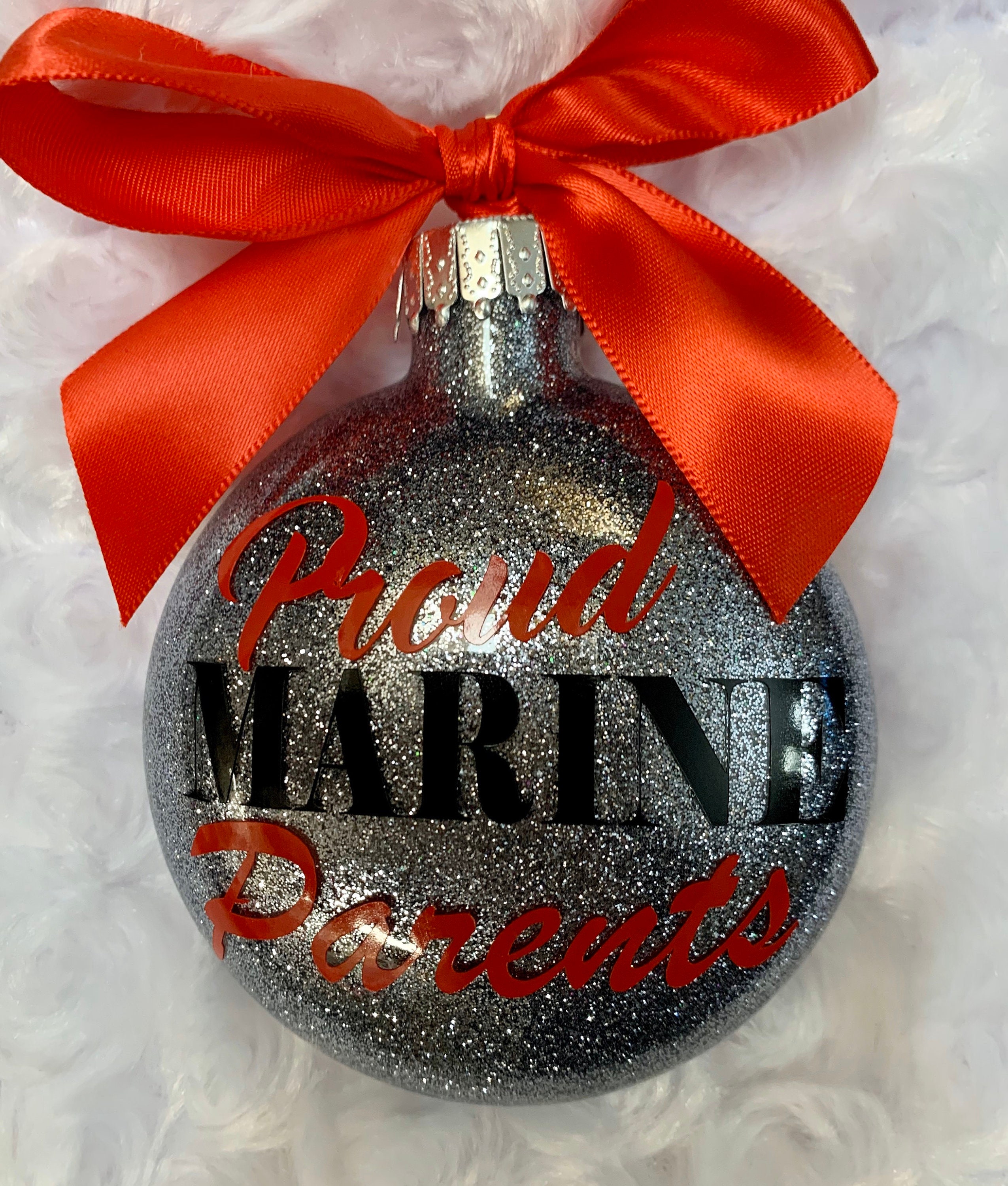 Navy, Marine, Coast Guard, Military ornaments, Glass Ornament, Personalized Ornament