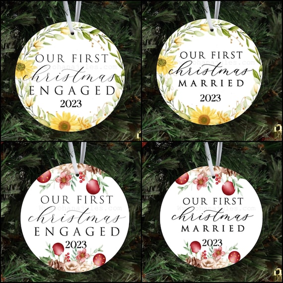 First Christmas, 1st Christmas, Engaged, Christmas Ornament, Red truck, Our first Christmas, Our 1st Christmas, Couple, Married, Family