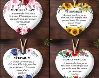 Mother in law , Stepmom, Bonus Mom, Christmas ornament, Ornament, Personalized Ornament, Gifts for Mom, Gifts for Mother in law