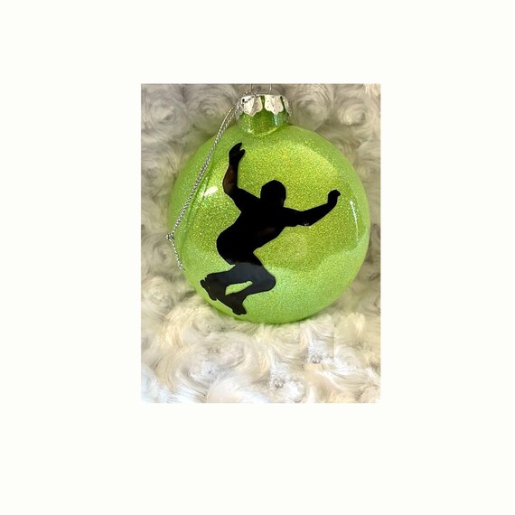 Skateboarding Ornament, skateboard ornament,  Dirt Bike, Christmas tree ornament,Glass Ornament, Boys Ornaments, Personalized Ornament