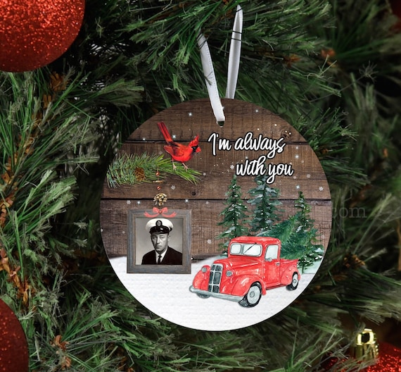 In Remembrance,  Photo Ornament, Photo, Ornament, I’m loving memory, Memorial Photo gift, Custom photo, Personalized, Remember