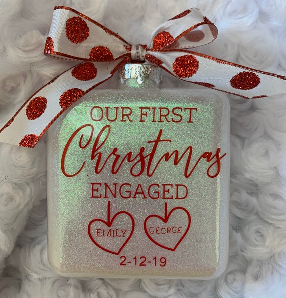 First Christmas Married, First Christmas Engaged, 1st Christmas Ornaments, Mr And Mrs, Engagement