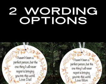 Personalized Christmas Ornament: Gift for Mom, Dad, Son, Daughter
