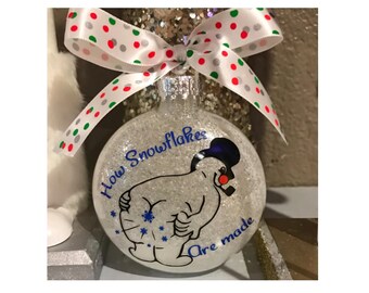 Funny Snowman Ornament,Funny Christmas Gag Gift, Funny Christmas Ornament, Christmas Ornament, Christmas Tree Ornament, Rude Ornaments, Xmas