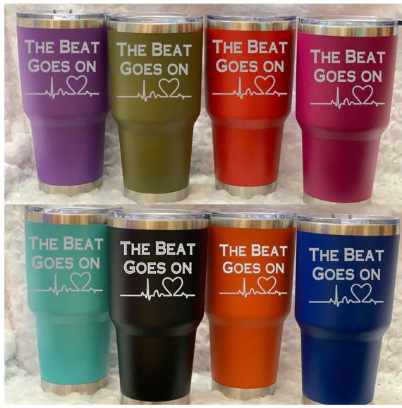 Tumbler, Heart disease, Pacemaker, Summer, ICD, heart Ornaments, Personalized Ornament, Heart, Transplant, Heart transplant