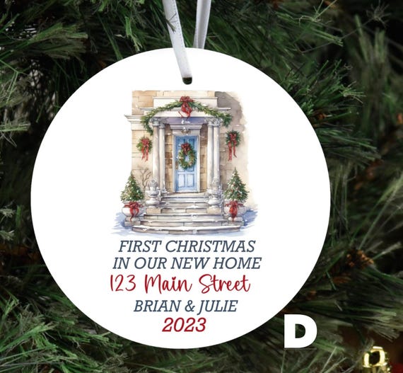 New home, home, 1st year in our new home, First Home, First year in our new home, ornament, Christmas ornaments, personalization ornaments