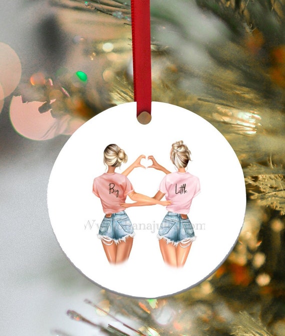 Big And Little gift, College Ornament, Big Ornament, Little Ornament, Bestie, Best friends