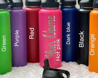 Personalized Laser Etched Water Bottle: Powder Coated Tumbler