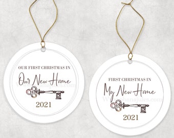 First Christmas in Our New Home Ornament,Personalized First Christmas Ornament,Our First Christmas in the New House Ornament.